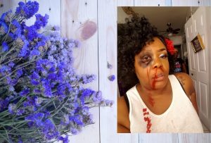 Paulette Kelly Bloemen gekregen huiselijkgeweld